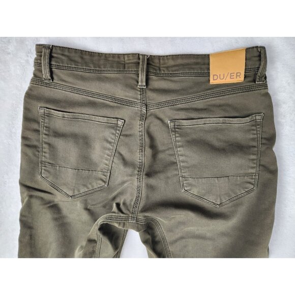 DU/ER Pants Men 31x32 Brown/Green N2X Slim Fit Tapered Stretch Chino Nature DUER - Picture 9 of 16